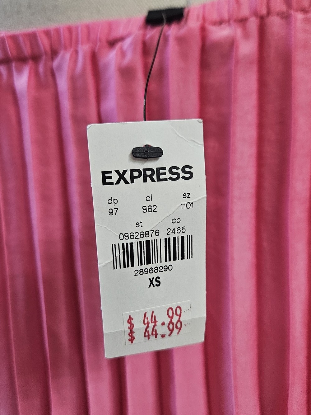 Express Off-The-Shoulder Pleated Cropped Top – Pink | Size XS NWT - Picture 8 of 10